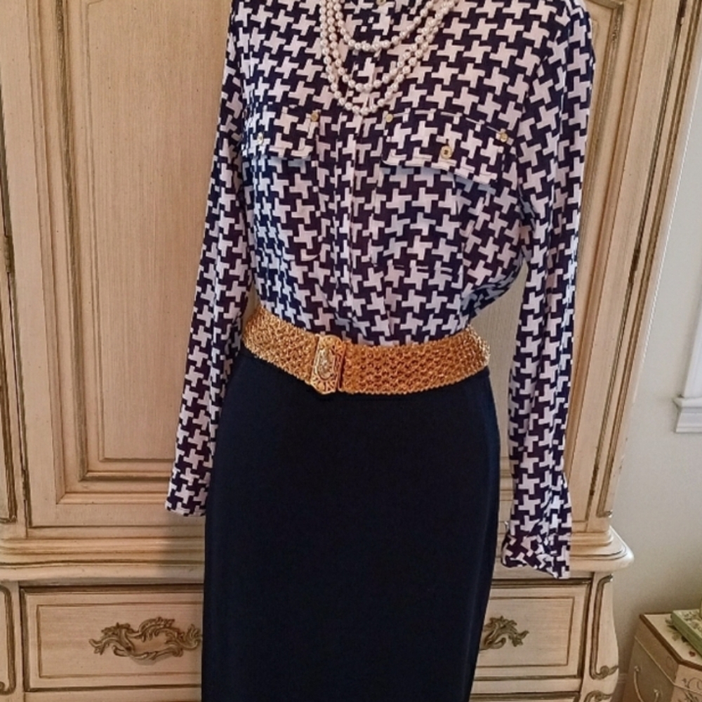 Michael Kors houndstooth top